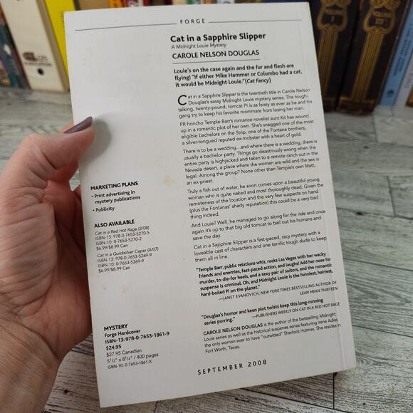 CAT IN A SAPPHIRE SLIPPER Midnight Louie Mystery Carole Nelson‎ Douglas ARC PB - Picture 5 of 9